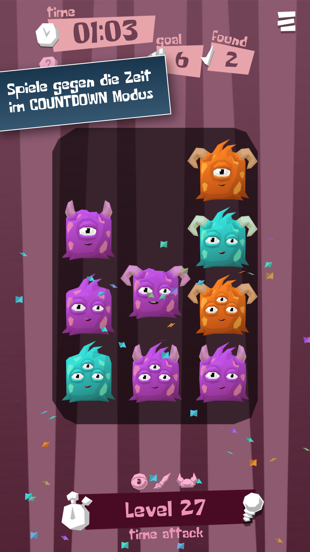 Monster Set Go! - Spiele gegen die Zeit im COUNTDOWN Modus
