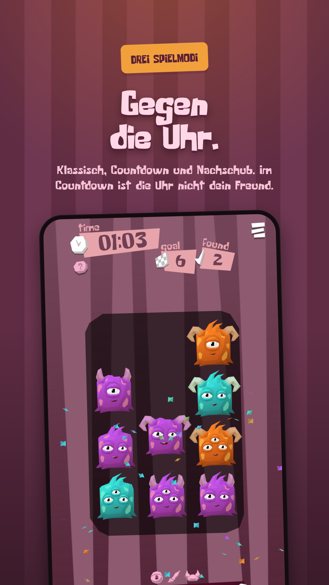 Monster Set Go! - Drei Spielmodi: Gegen die Uhr.